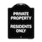 Signmission Designer Series Sign-Residents Only, Black & White Heavy-Gauge Aluminum, 24" x 18", BW-1824-9894 A-DES-BW-1824-9894 - alternate 1